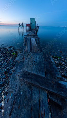 Ucmakdere is a village in Tekirdağ, a suitable area for fishermen's shelters and night star photography. photo