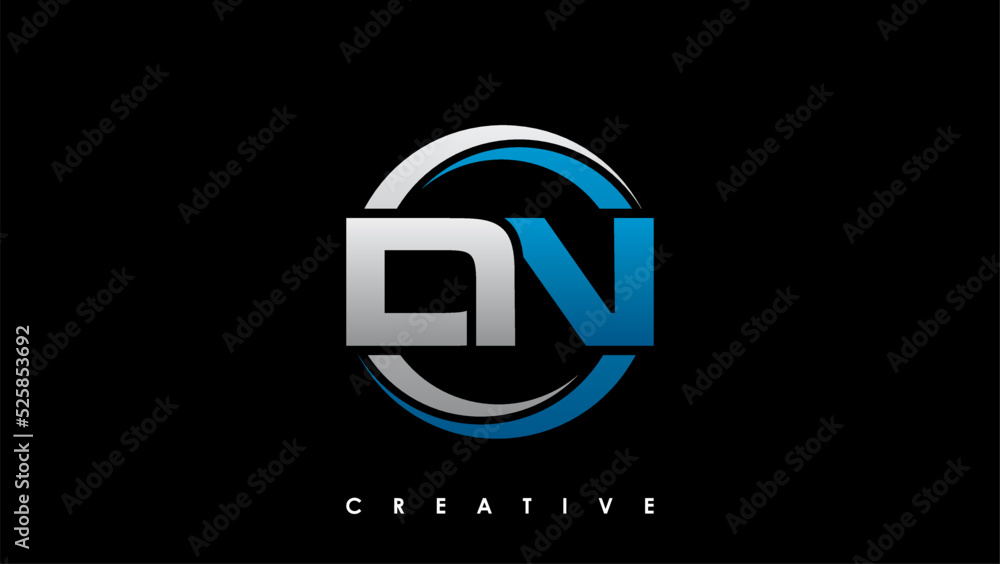 DN Letter Initial Logo Design Template Vector Illustration DN Letter Initial Logo Design Template Vector Illustration