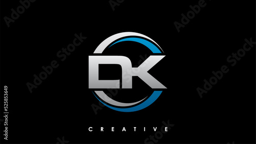 DK Letter Initial Logo Design Template Vector Illustration