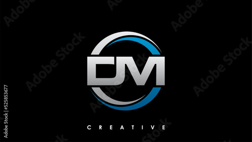 DM Letter Initial Logo Design Template Vector Illustration