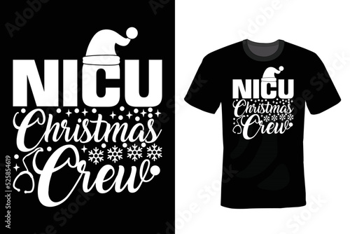 Nicu Christmas Crew, Christmas T shirt design, vintage, typography