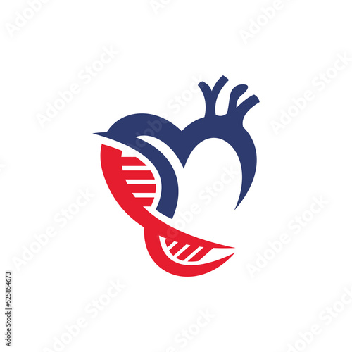 Aorta DNA Medical Icon Logo Design Template, Hearth DNA Aorta Medical Logo, Aorta DNA Medical Simple Logo	