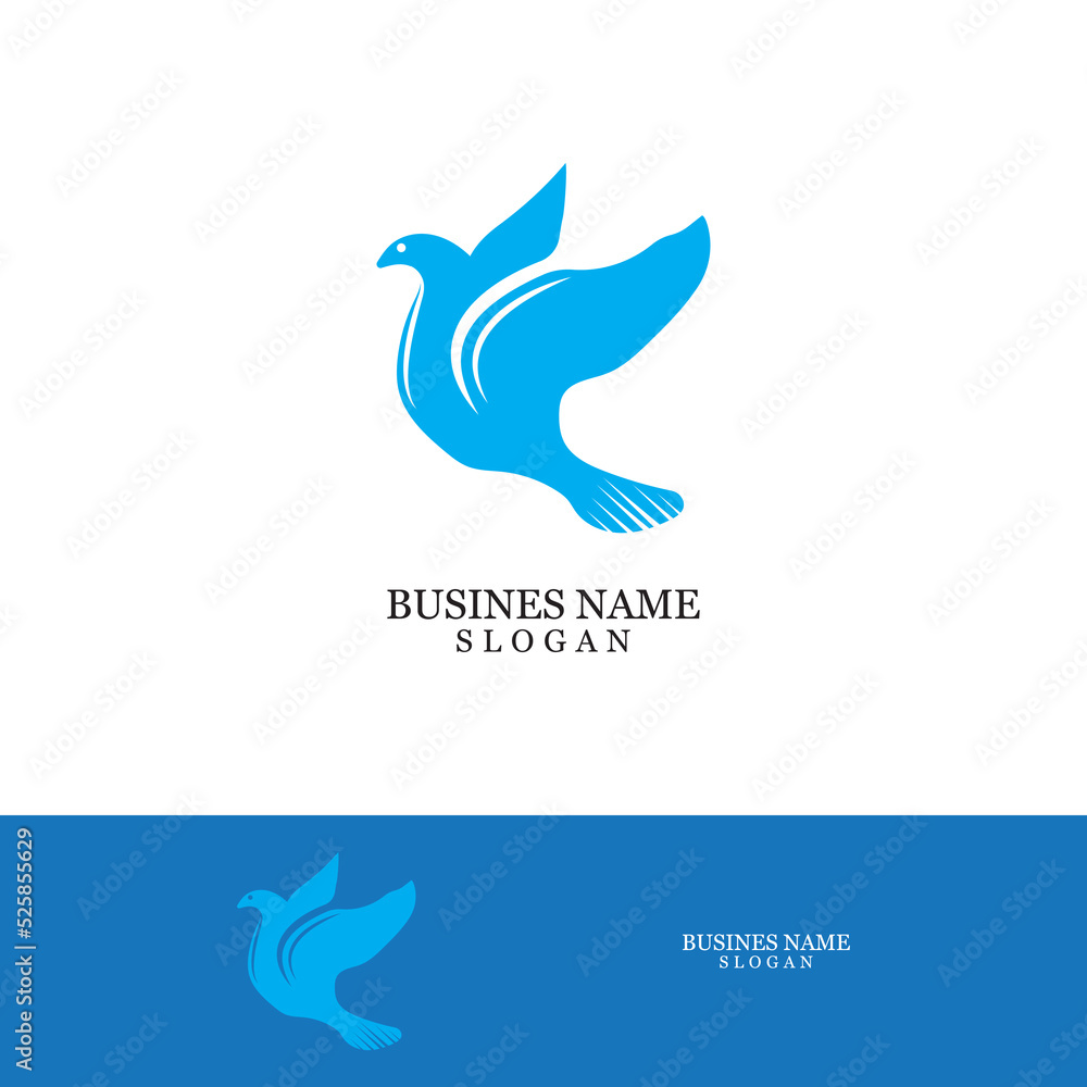 Bird wing dove logo template Bird wing dove logo template