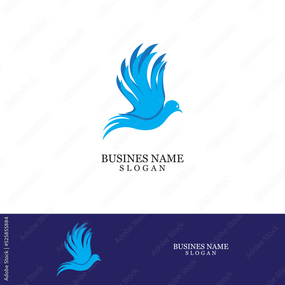 Obraz premium Bird wing dove logo template