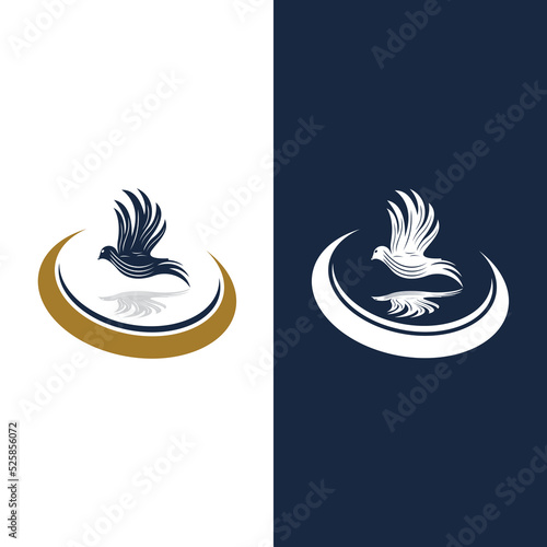 Bird wing dove logo template