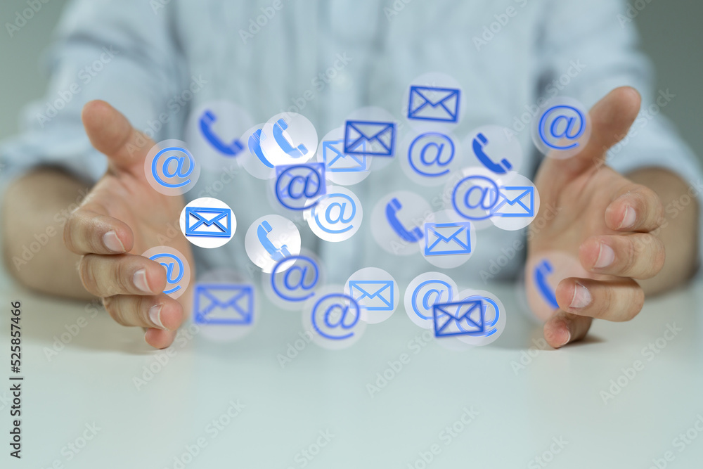 mail communication support contact concept service mail communication support contact concept service