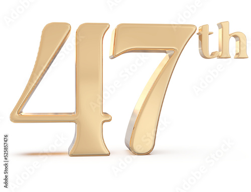 3d golden number 47th photo