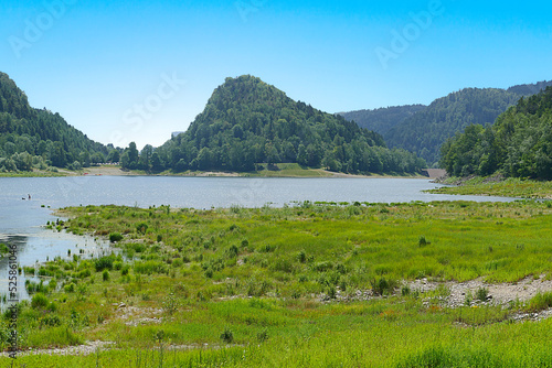 Kruth-Wildenstein Lake  in the heart of the Vosges, France photo