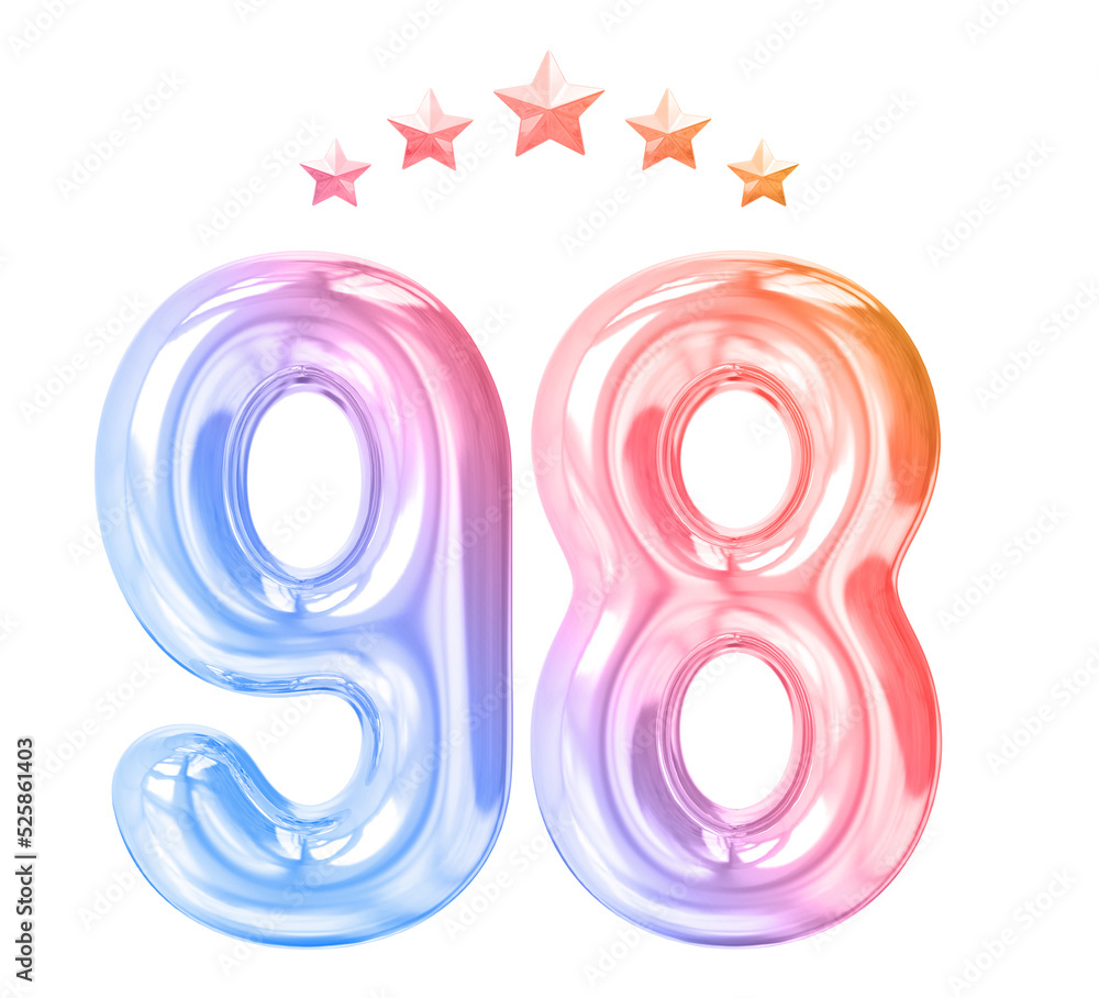 98 years anniversary gradient number 98 years anniversary gradient number