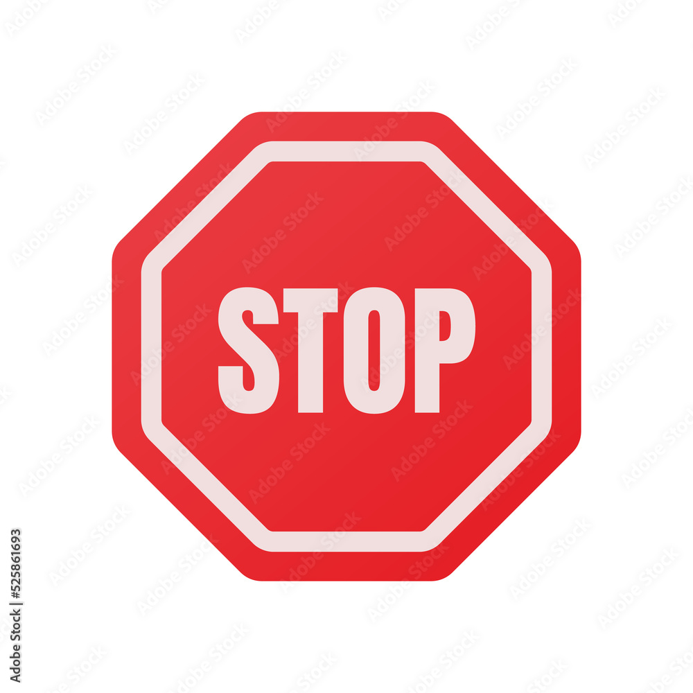 Stop sign icon Notifications that do not do anything. isolate on white background. Stop sign icon Notifications that do not do anything. isolate on white background.