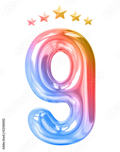 9 years anniversary gradient number