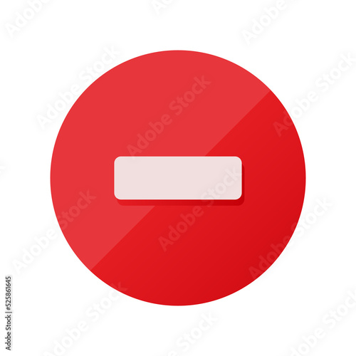 Stop sign icon Notifications that do not do anything. isolate on white background.