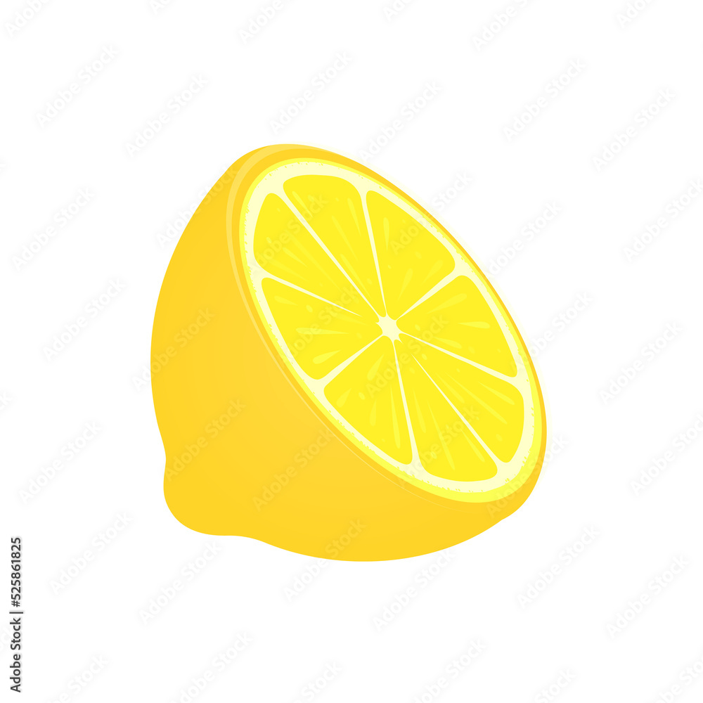 Vector yellow lemon fruit with sour taste for cooking and squeezing to make healthy lemonade Vector yellow lemon fruit with sour taste for cooking and squeezing to make healthy lemonade