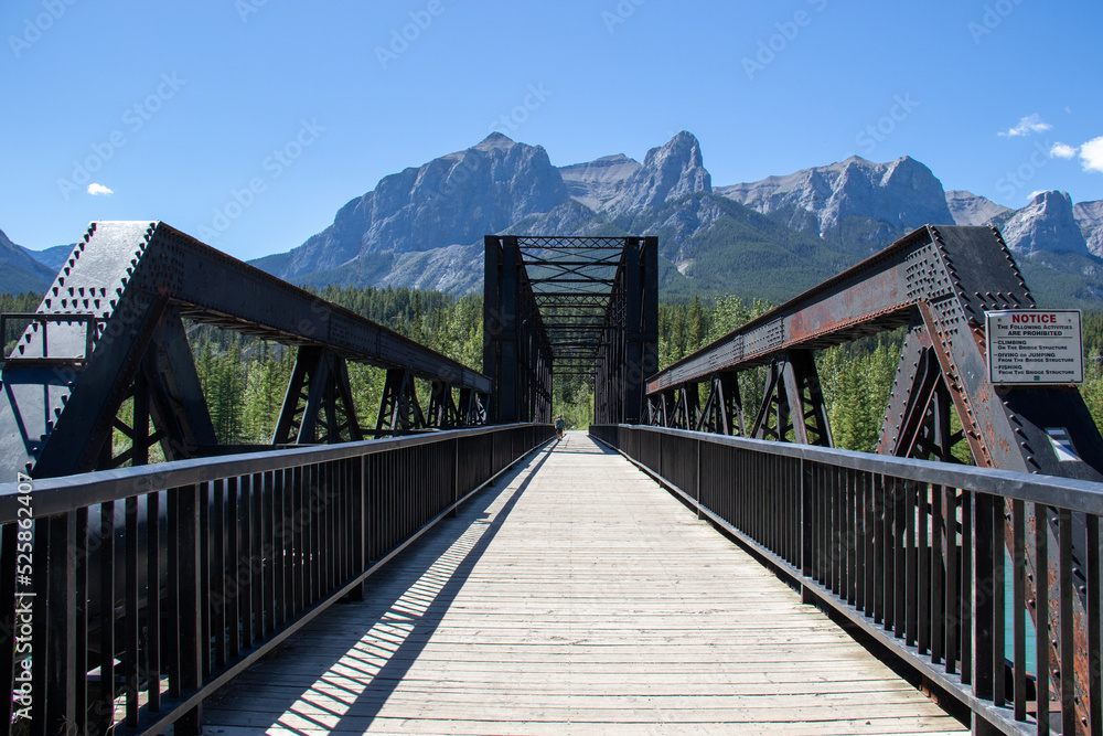 bridge over the river in the mountains