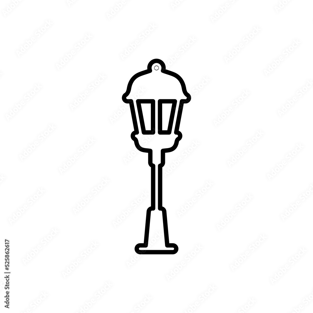 garden lamp icon vector illustration logo template for many purpose. Isolated on white background.