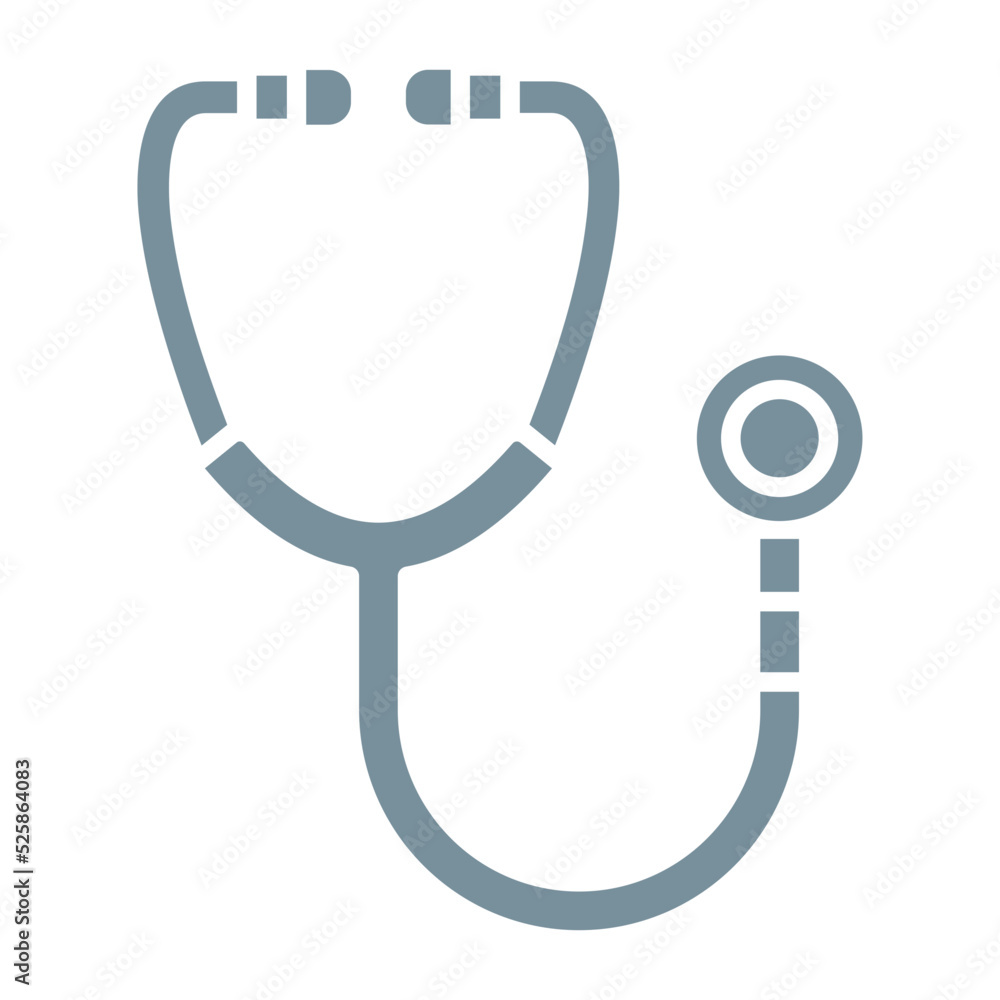 Stethoscope Multicolor Glyph Icon Stethoscope Multicolor Glyph Icon