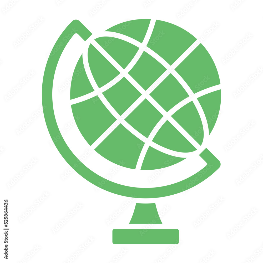 Globe Multicolor Glyph Icon Globe Multicolor Glyph Icon