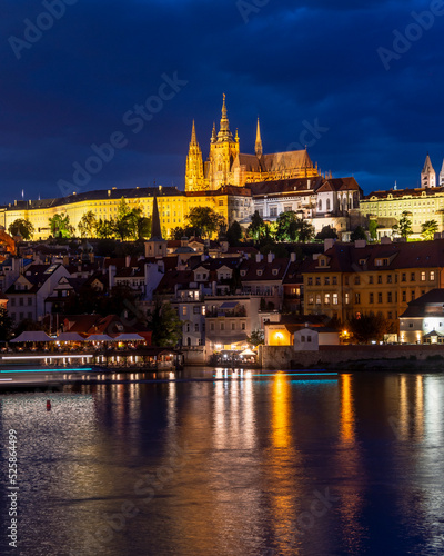 Prague Castle night view in Prague City