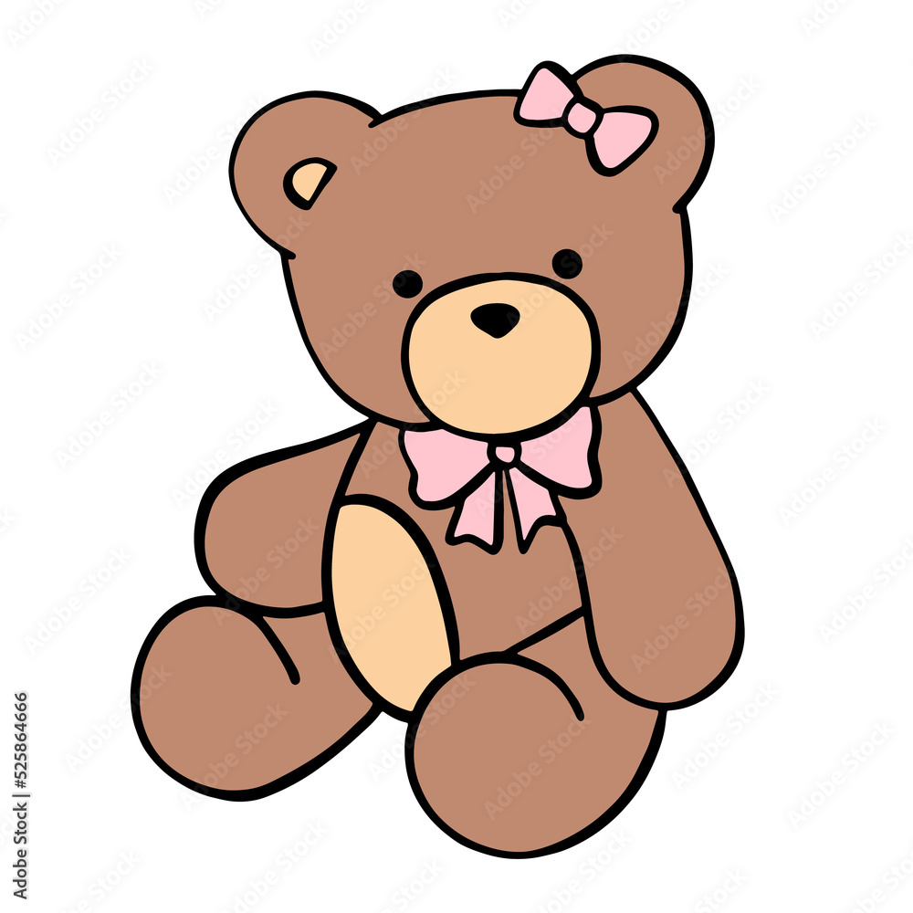 Fototapeta premium baby girl teddy bear 