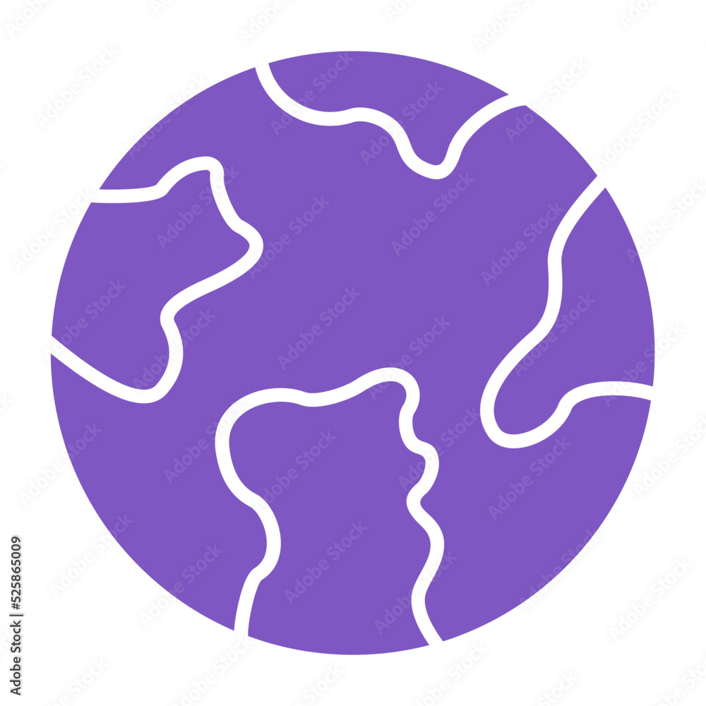 Planet Earth Multicolor Glyph Icon Planet Earth Multicolor Glyph Icon