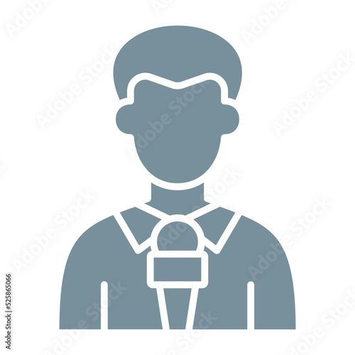 Journalist Multicolor Glyph Icon