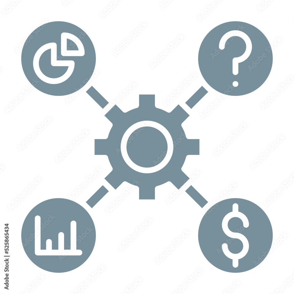 Efficiency Multicolor Glyph Icon Efficiency Multicolor Glyph Icon