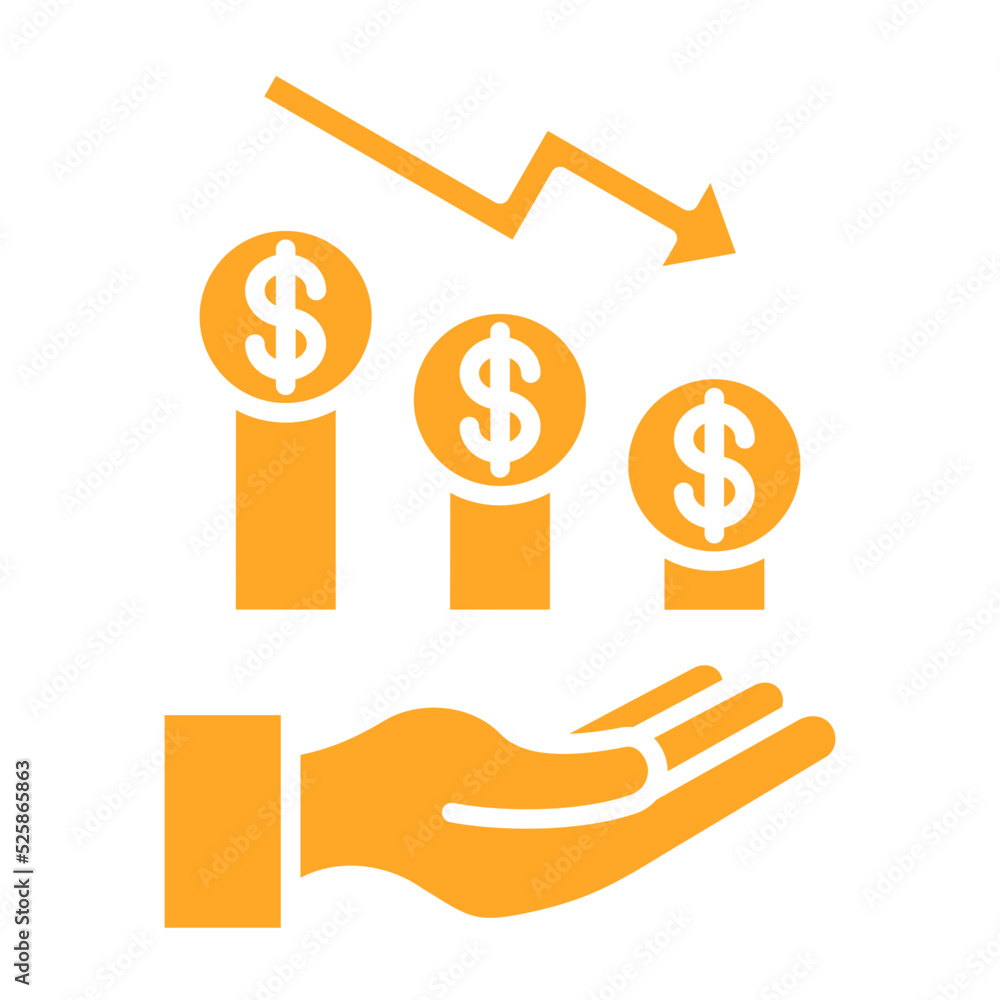 Revenue Multicolor Glyph Icon Revenue Multicolor Glyph Icon