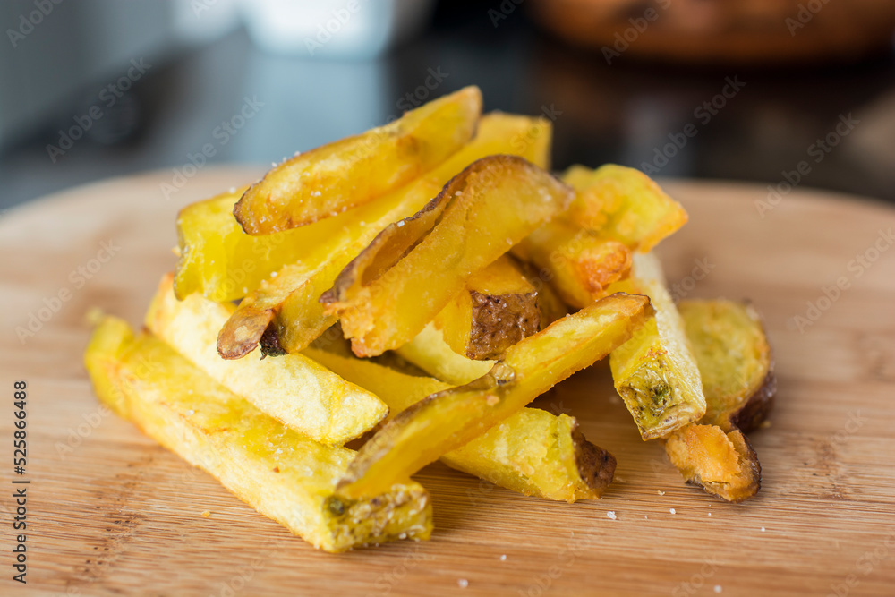 French fries fast food Peruvian snack food restaurant mise en place