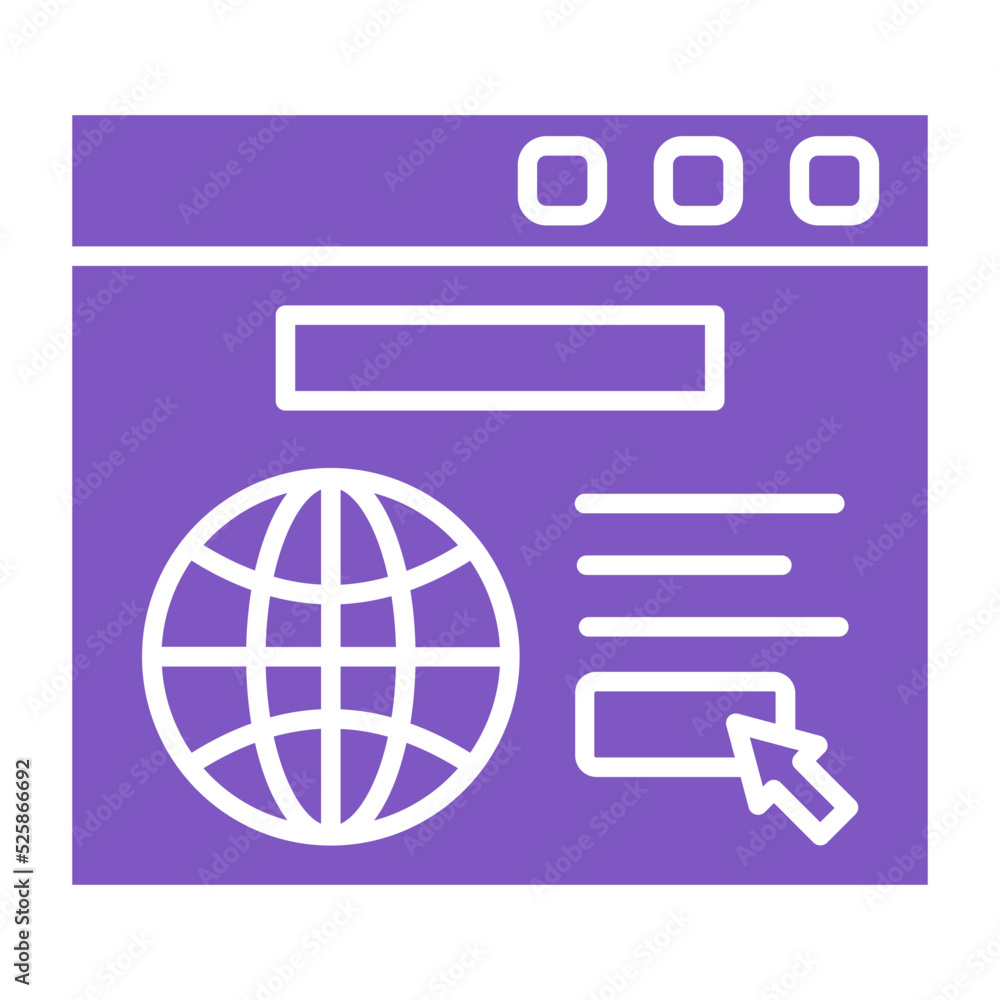 Web Browser Multicolor Glyph Icon Web Browser Multicolor Glyph Icon