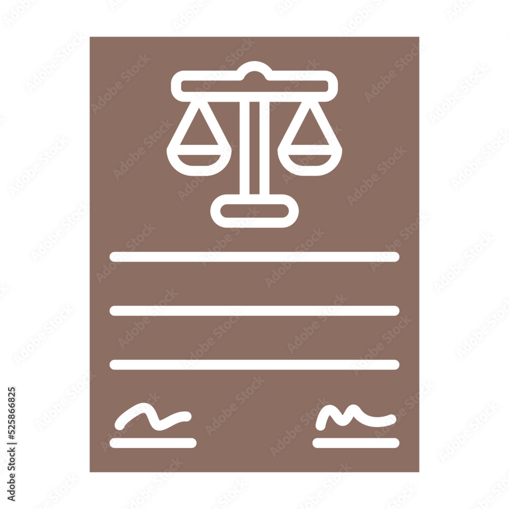 Agreement Multicolor Glyph Icon