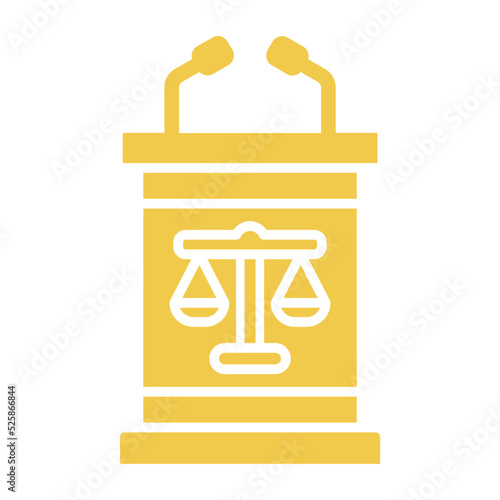 Tribune Multicolor Glyph Icon