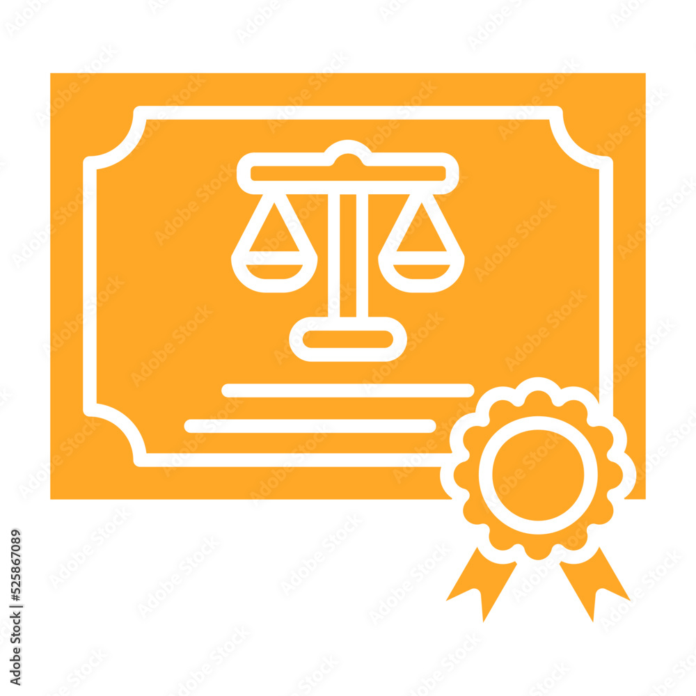 Certificate Multicolor Glyph Icon Certificate Multicolor Glyph Icon