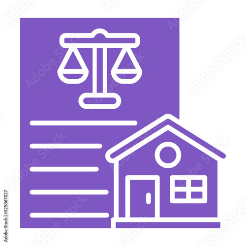Property Law Multicolor Glyph Icon