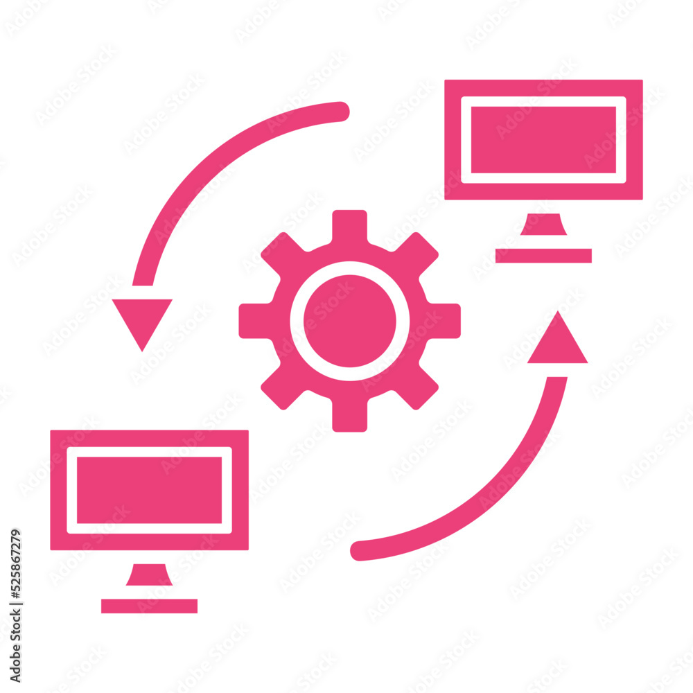 Synchronize Multicolor Glyph Icon Synchronize Multicolor Glyph Icon