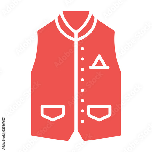 Waistcoat Multicolor Glyph Icon