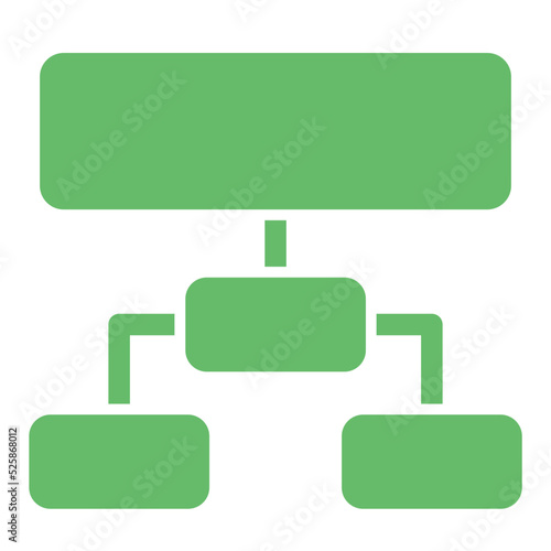 Hierarchical Structure Multicolor Glyph Icon