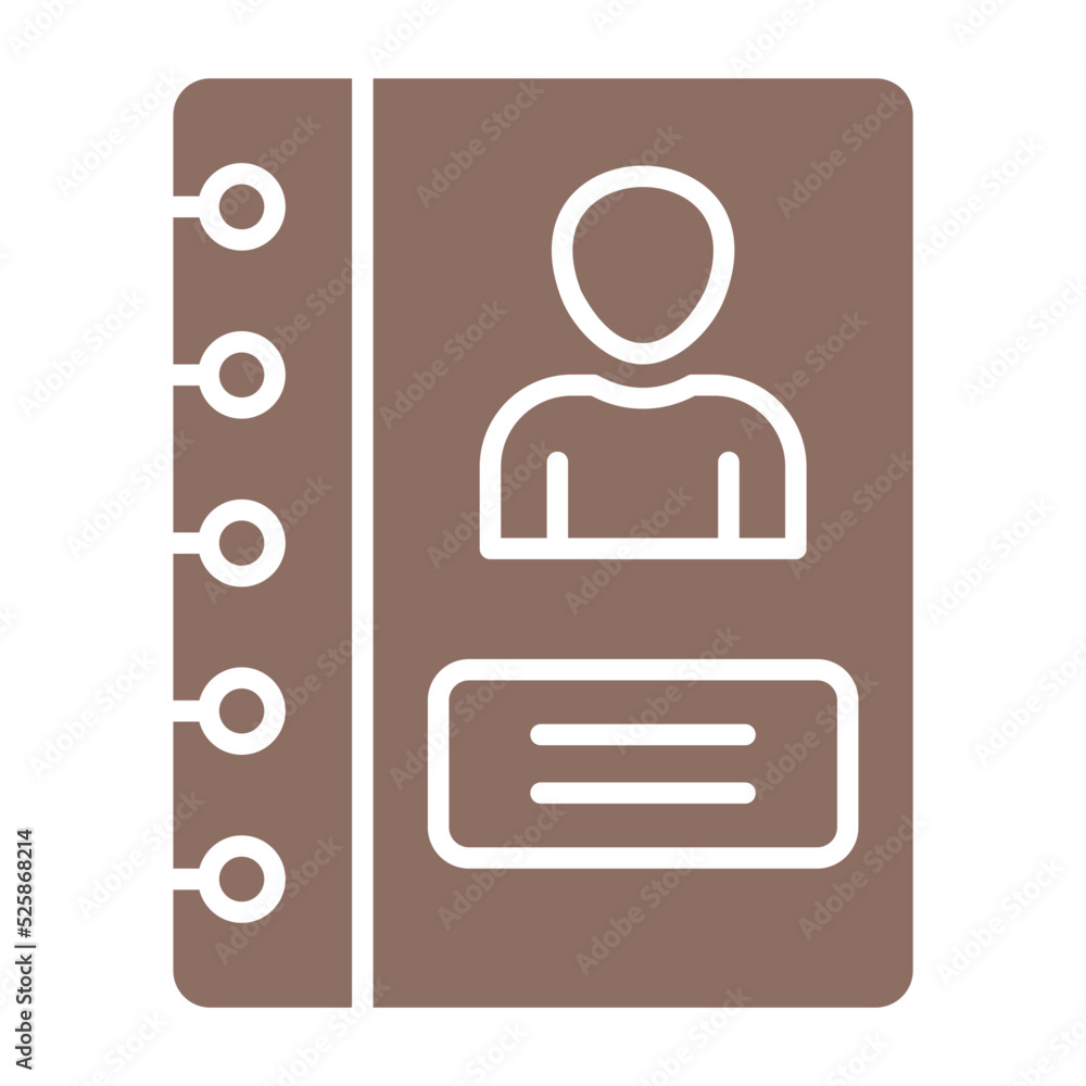 Address Book Multicolor Glyph Icon Address Book Multicolor Glyph Icon