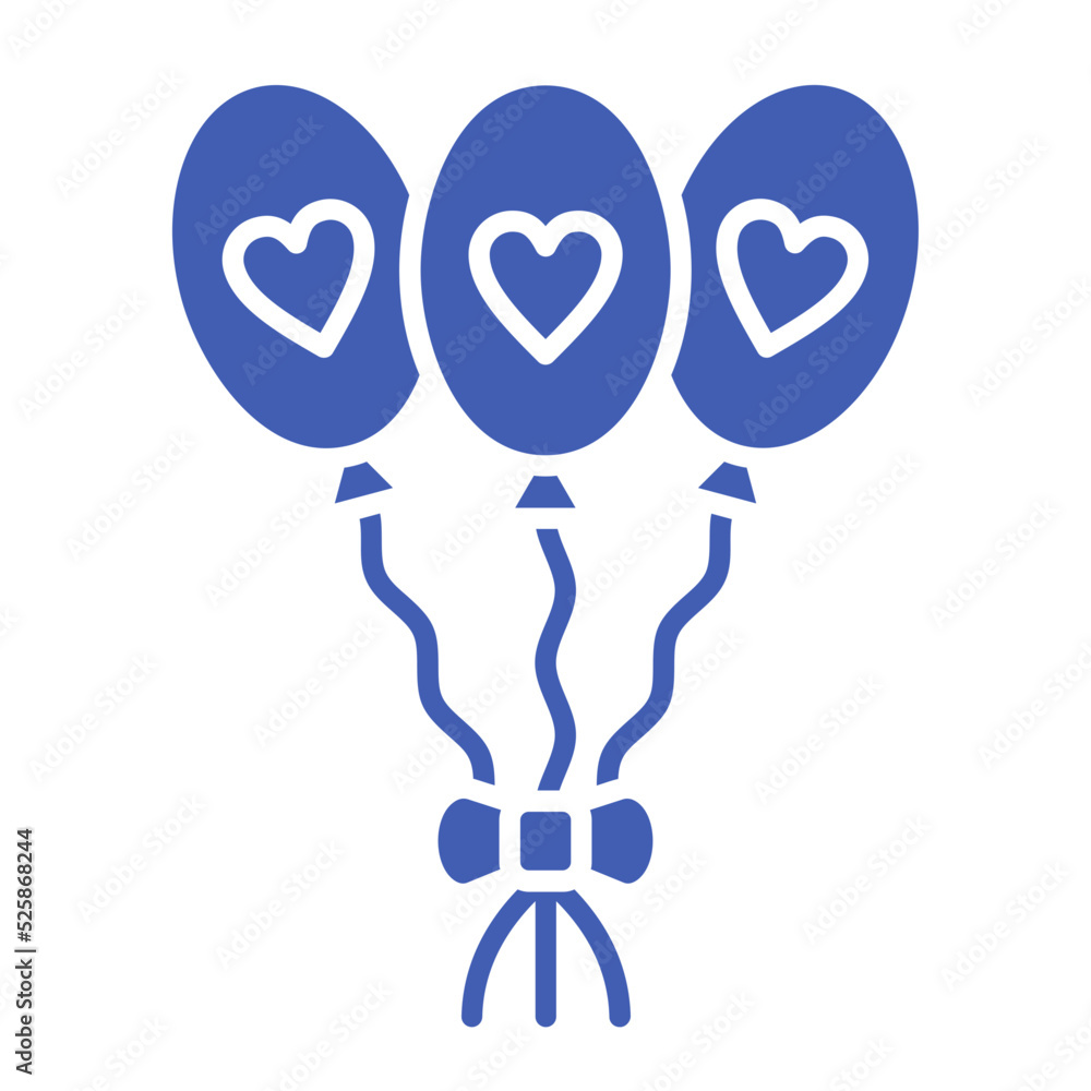 Balloons Multicolor Glyph Icon Balloons Multicolor Glyph Icon