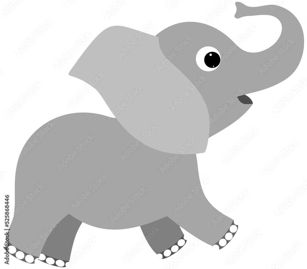 Cute gray baby elephant. Children's illustration. For your design. Cute gray baby elephant. Children's illustration. For your design.