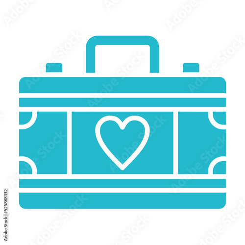 Suitcase Multicolor Glyph Icon