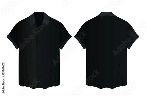Short sleeve loose shirt. vector illustration