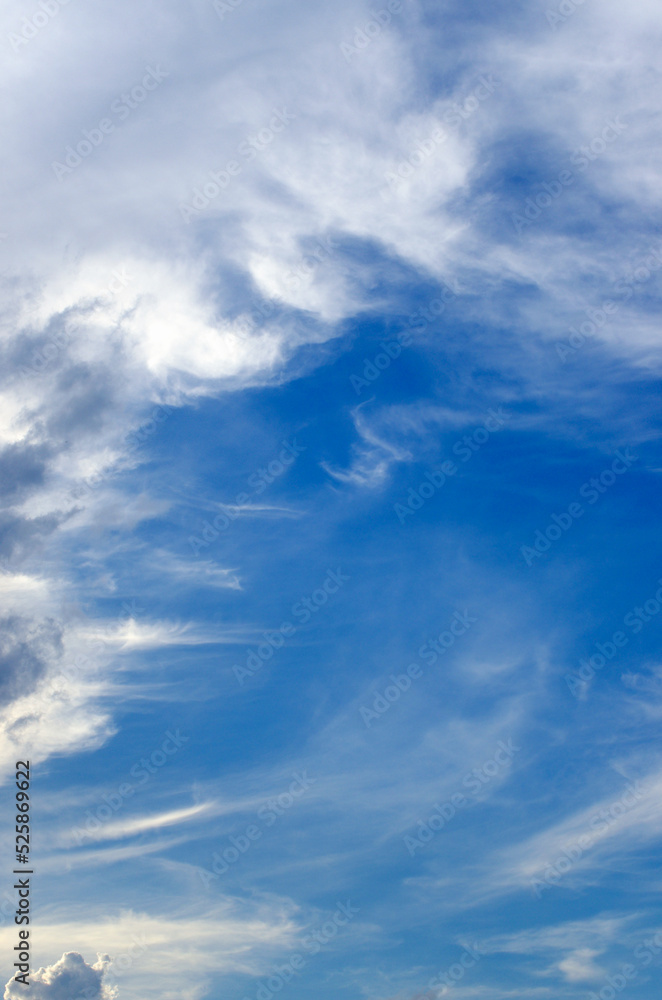 White clouds in blue sky