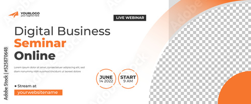 Webinar invitation horizontal banner template