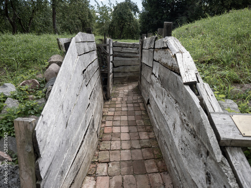 reconstruction of the trenches of the second world war movements in the trenches