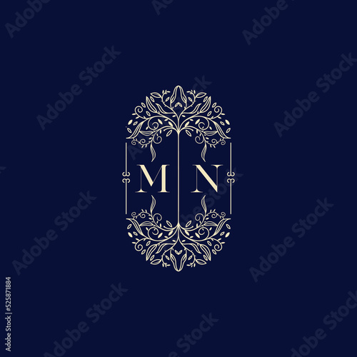 MN organic wedding initial logo design which is good for branding