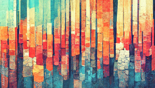 3D render abstract colorful texture background series design