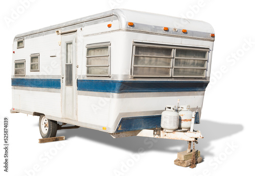 Transparent PNG of Classic Old Camping Trailer.
