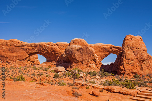The North and South windows in Arches National Park.