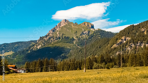 Beautiful alpine summer view at the famous Tannheimer Tal valley, Graen, Tyrol, Austria photo