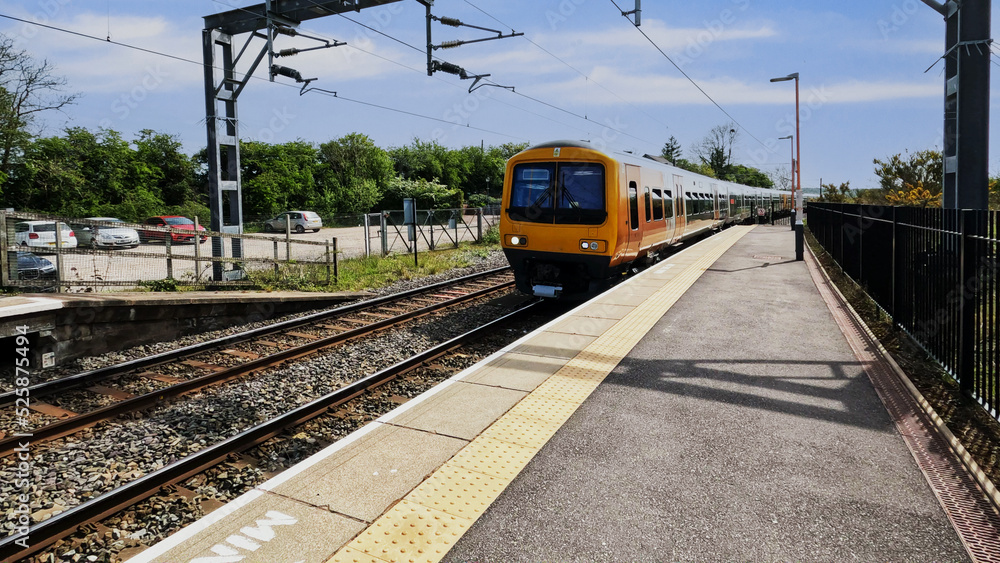 Fototapeta premium passenger commuter electric train england uk